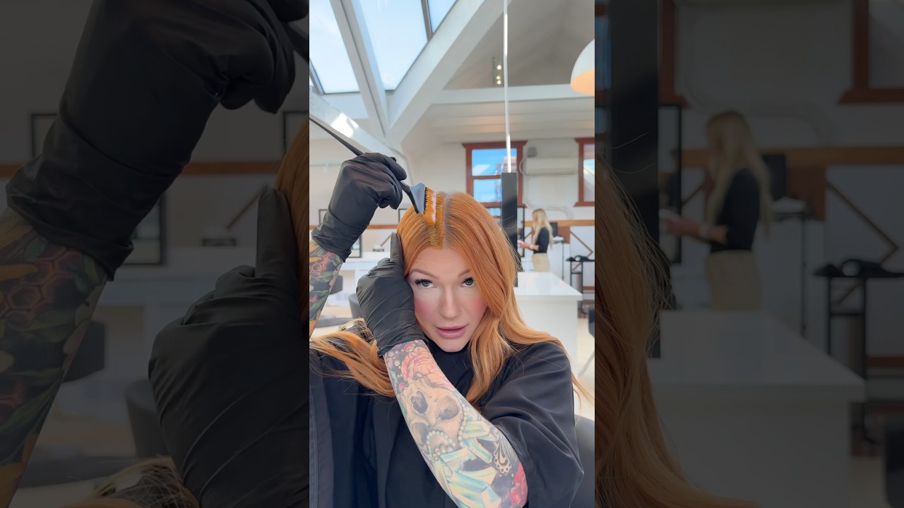 Colour my roots with me🫶🏻 #copper #copperhair #redhead #diyhair #hairvlog