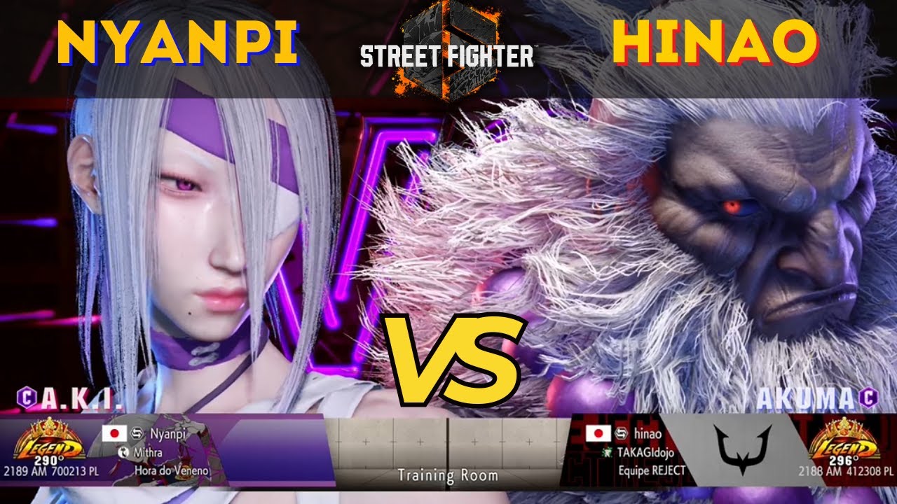 SF6 ▰ NYANPI (A.K.I.) vs HINAO (Akuma) 👊 Ranked Match - High Level Gameplay - 1/26