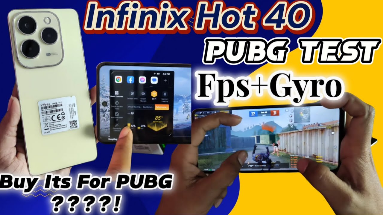 Infinix Hot 40 PUBG Test | PUBG graphics gyro performance & Fps Test| Should We buy this device for?