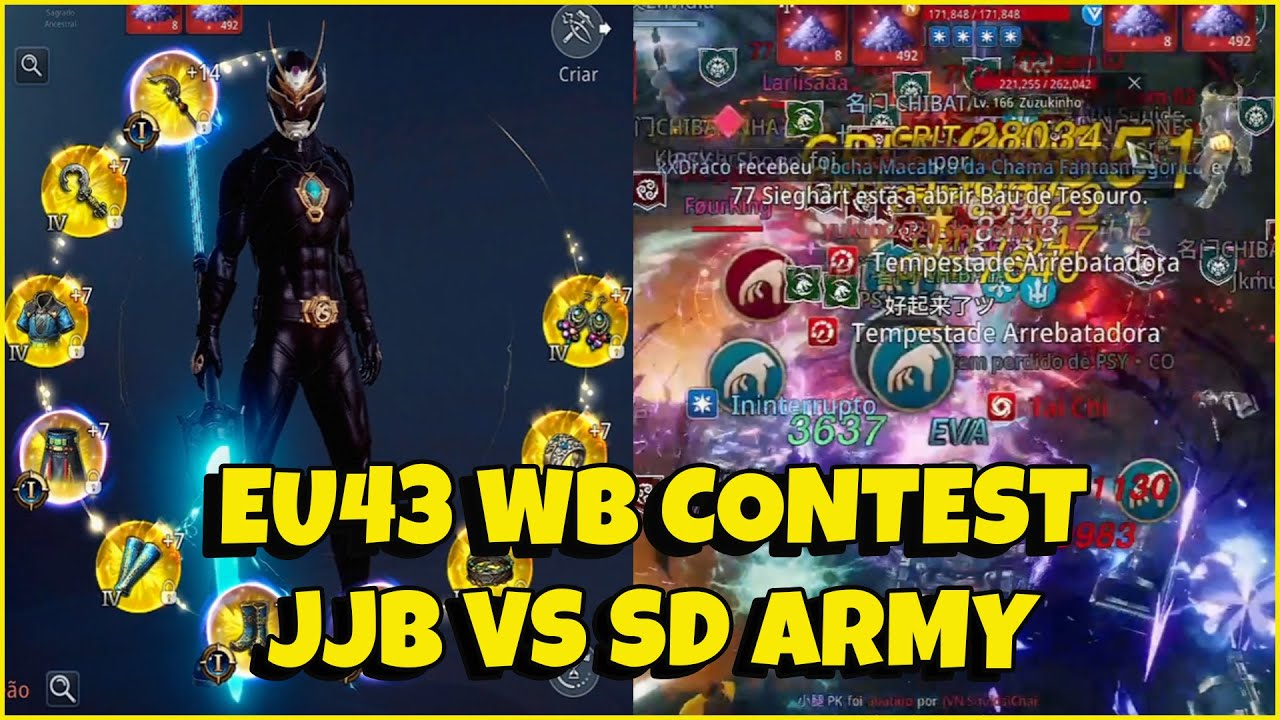 JJB PT против SD ARMY на конкурсе EU43 WB | FF против SD/HOF | MIR4
