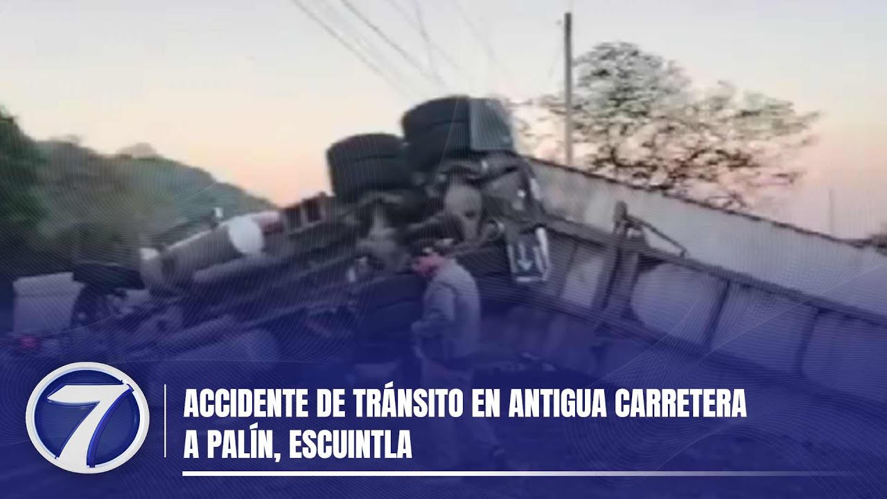 Accidente de tránsito en antigua carretera a Palín, Escuintla