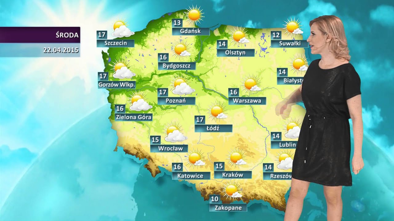 Prognoza pogody dla Polski - 22.04