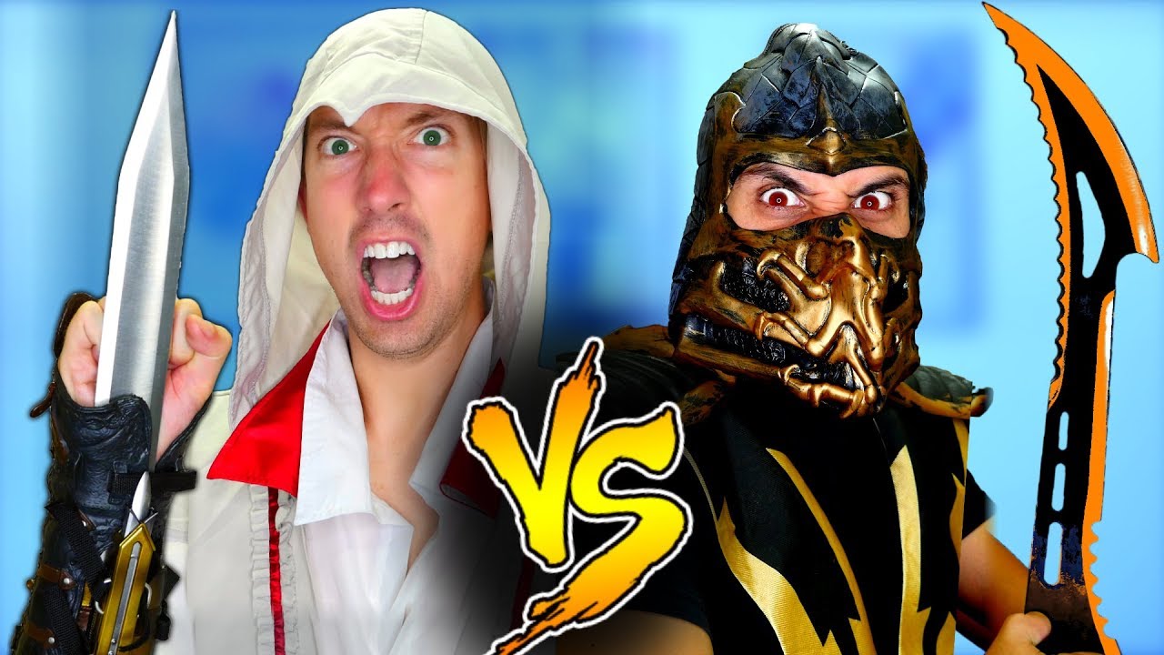 Mortal Kombat vs Assassin's Creed - Epic gadget Battle Challenge