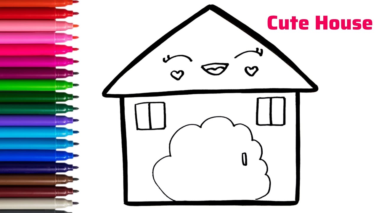 How To Draw A House For Kids | House Drawing Easy | Drawing For Kids