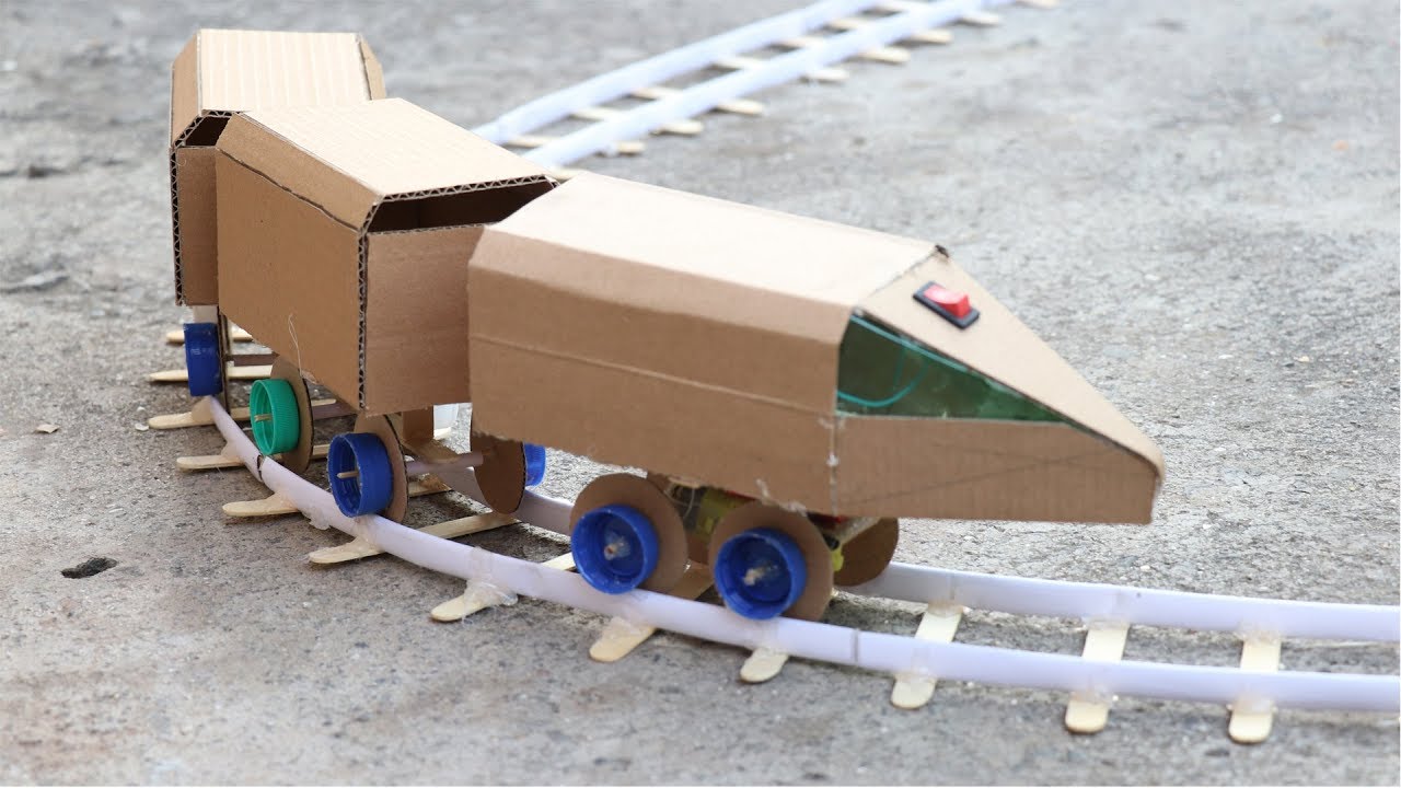 how to make electric bullet train from cardboard | DIY
