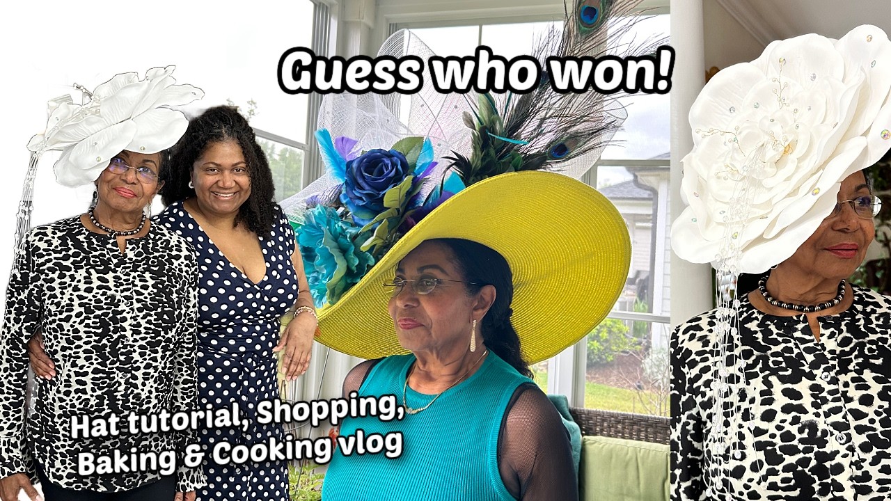 I tried making Fancy Kentucky Derby hats for my Mom