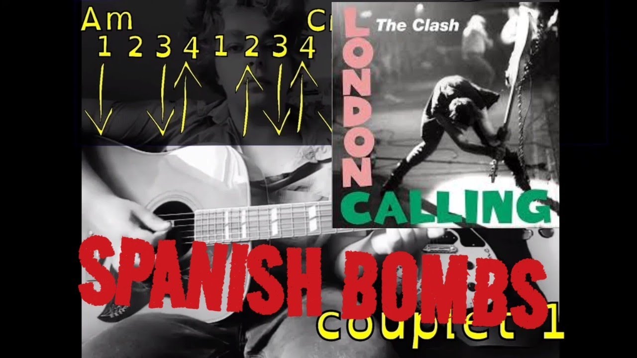 Spanish Bombs - The Clash - complete guitar lesson with solo