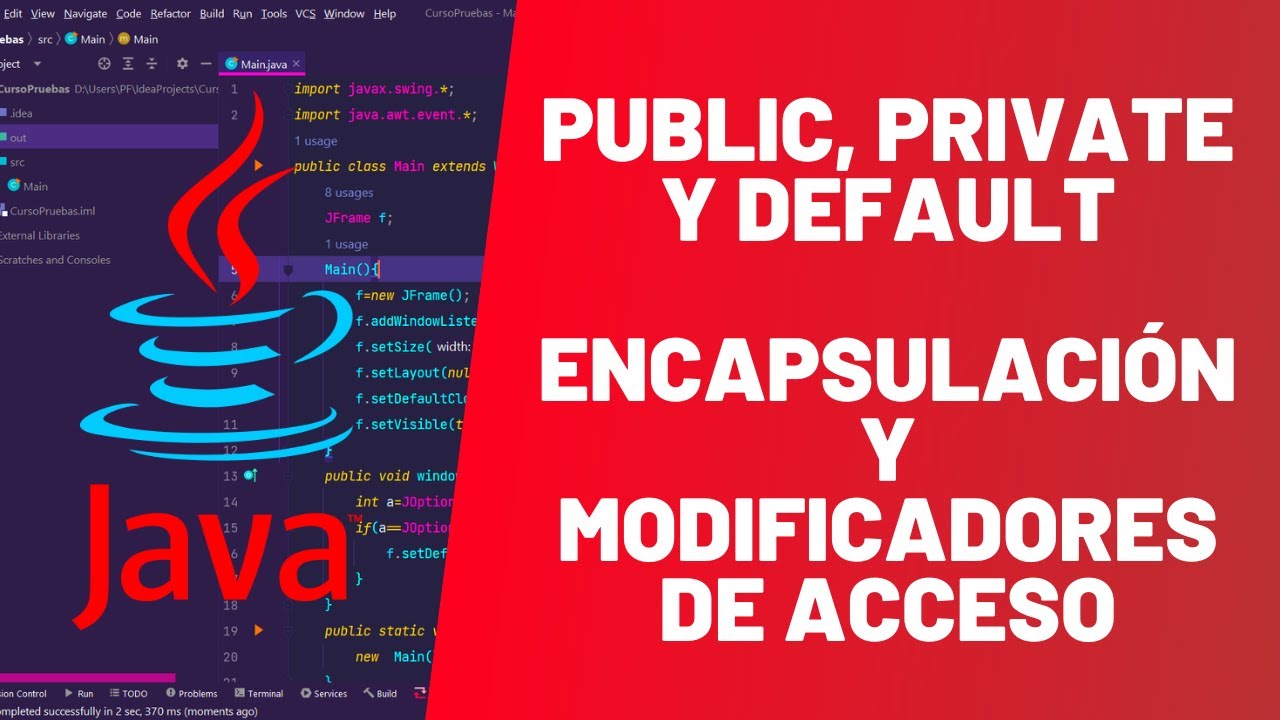 PUBLIC, PRIVATE y DEFAULT - Encapsulación y MODIFICADORES DE ACCESO - MÁSTER EN JAVA - #21