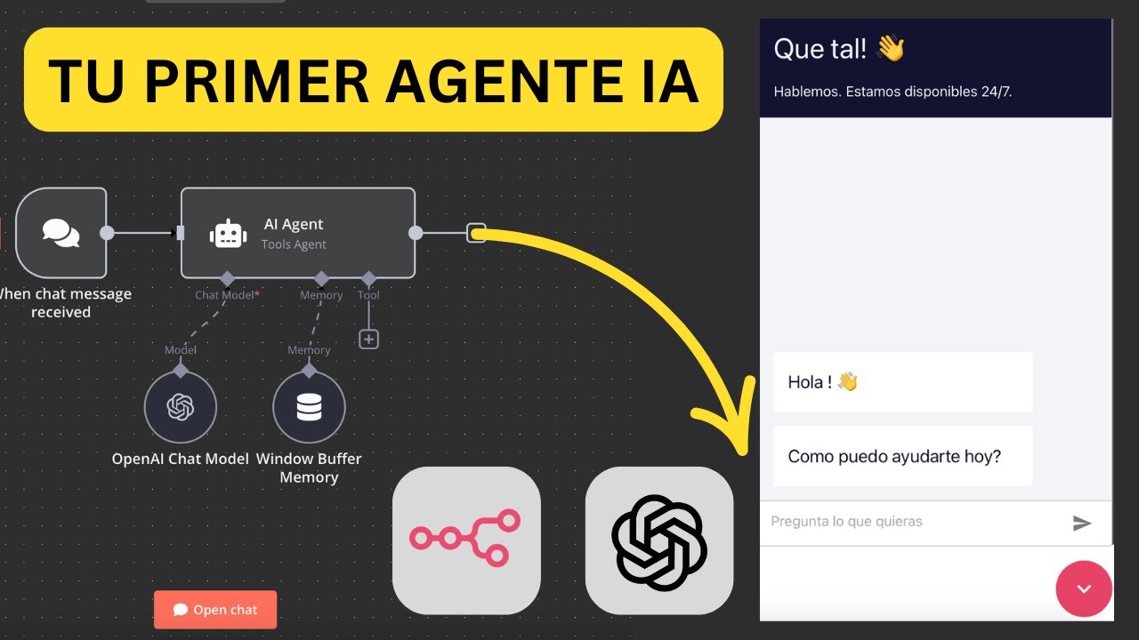 🔥 Como crear un AGENTE IA en N8N desde CERO! y Añadirlo a tu Web - Paso a Paso | Tutorial N8N 🤖