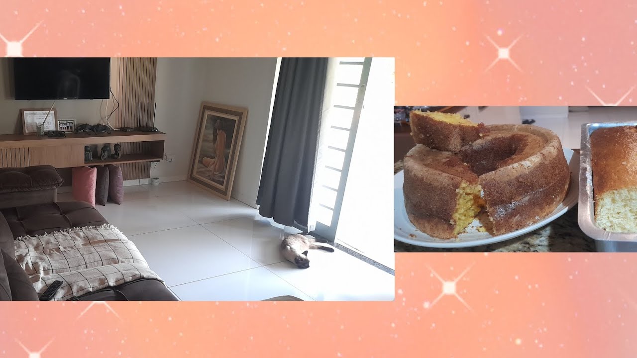  Deu vontade de comer bolo fiz 2 terminei a faxina e esqueci a porta aberta olha oque a galinha fez 