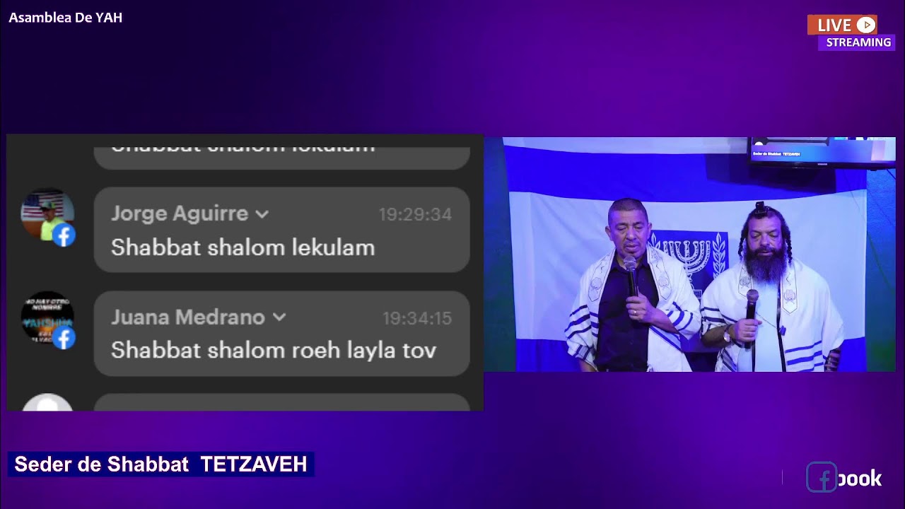 Seder de Shabbat  TETZAVEH