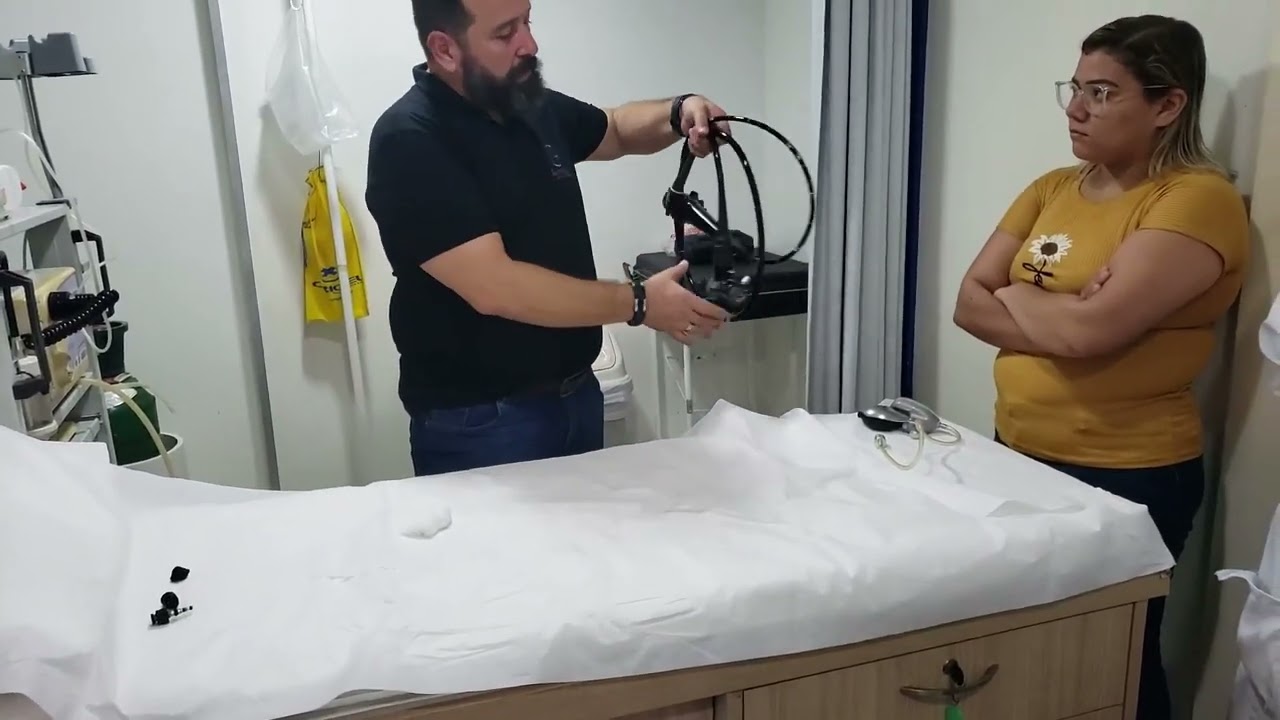 Limpeza tubo endoscopio