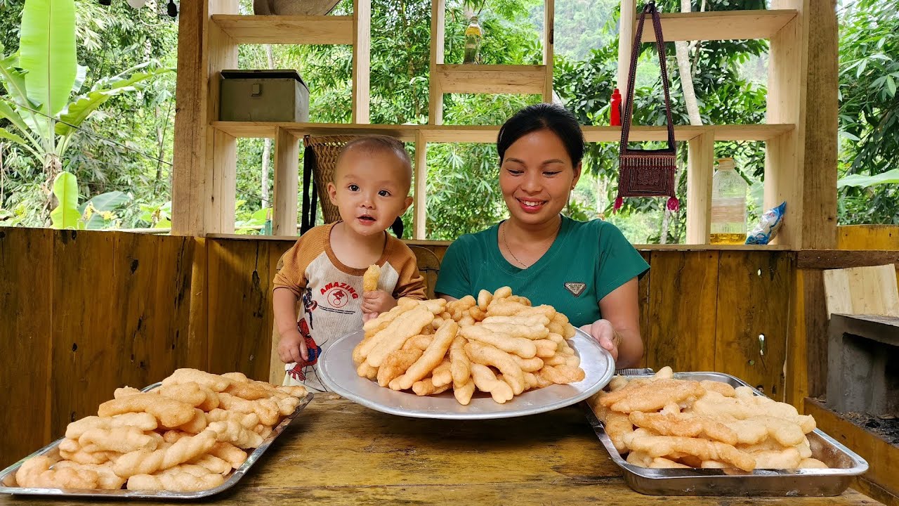 How to make delicious and simple fried rice cakes to sell at the market