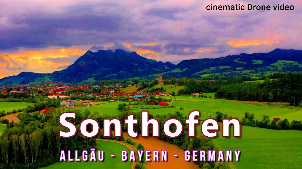 Sonthofen by drone, Allg&auml;u - Allg&auml;uer Alpen Germany - Wandern in Oberstdorf 2021