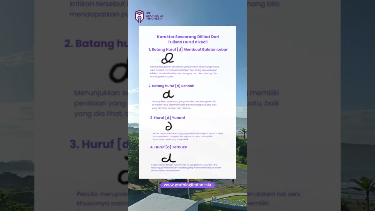 KENALI KARAKTER SESEORANG DARI TULISAN HURUF 
