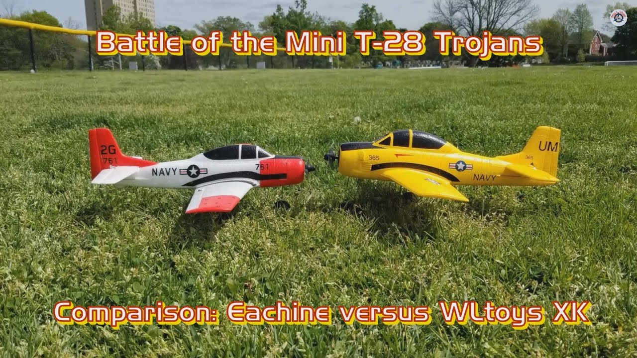 Battle of the Mini Trojans - Eachine Mini T-28 versus WLtoys XK A210 T-28