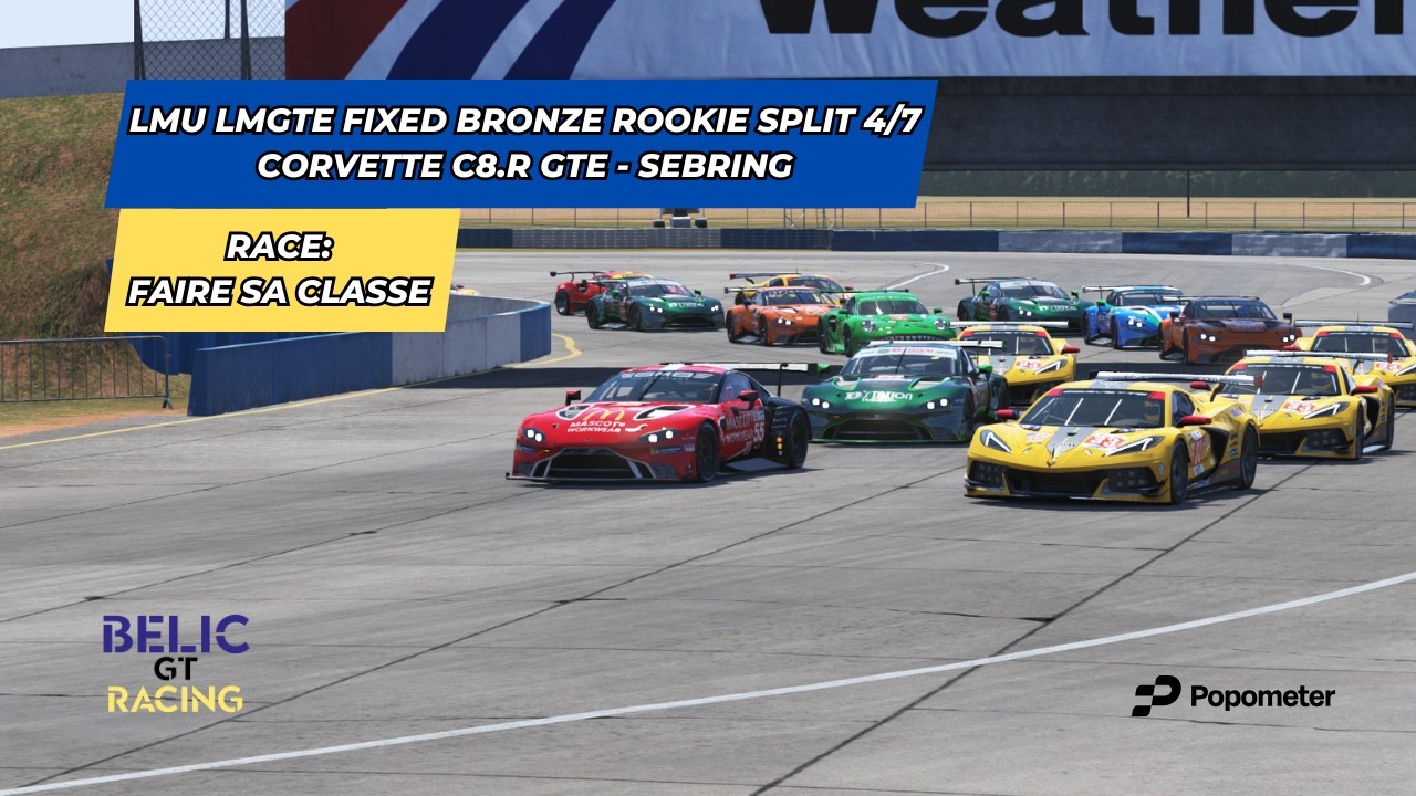 LMU LMGTE Fixed - Rookie Split 4/7 - Sebring - Corvette C8.R GTE - Race: Faire sa classe