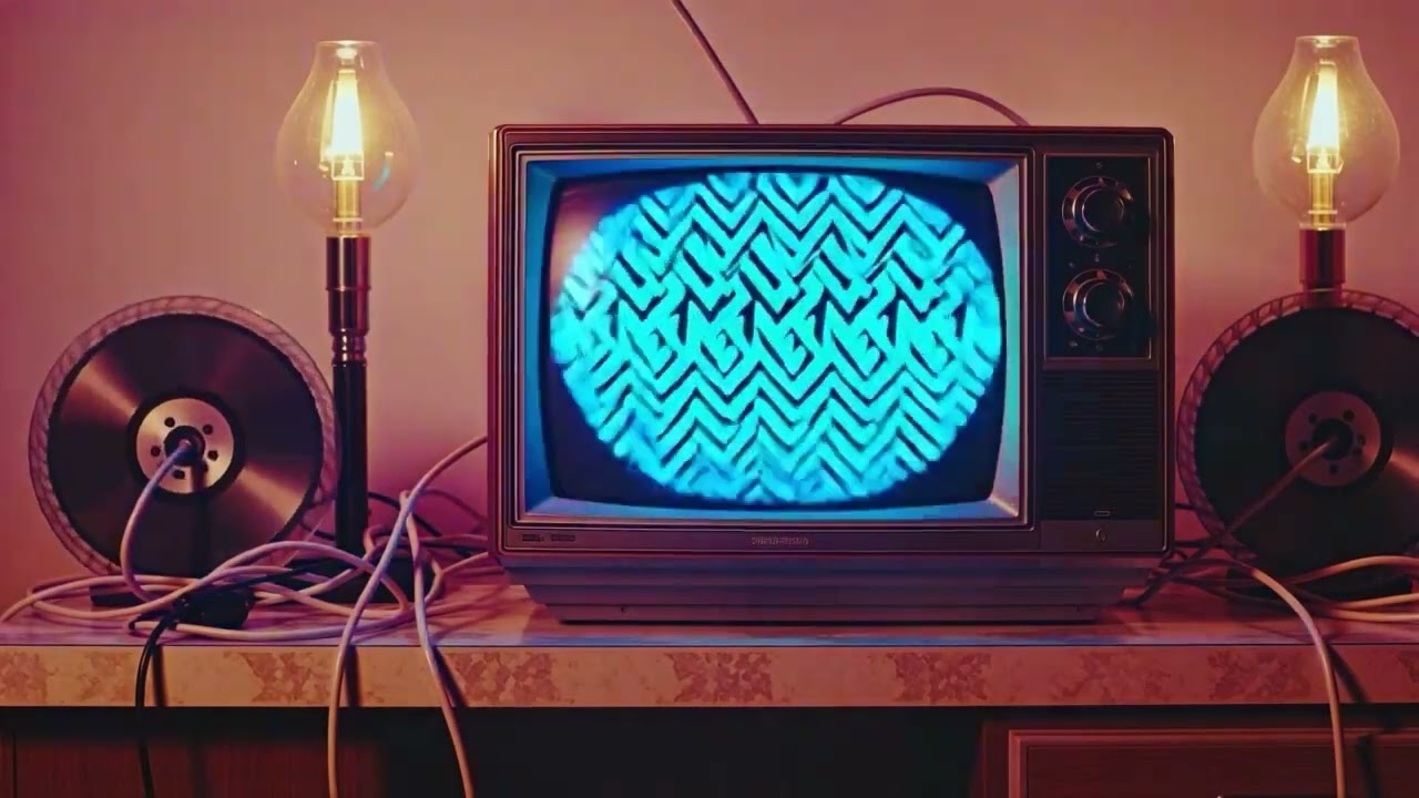 1 HOUR of Psychedelic 80s Retro Neon TV Glitch Art Kaleidoscope for Projection Loop Club