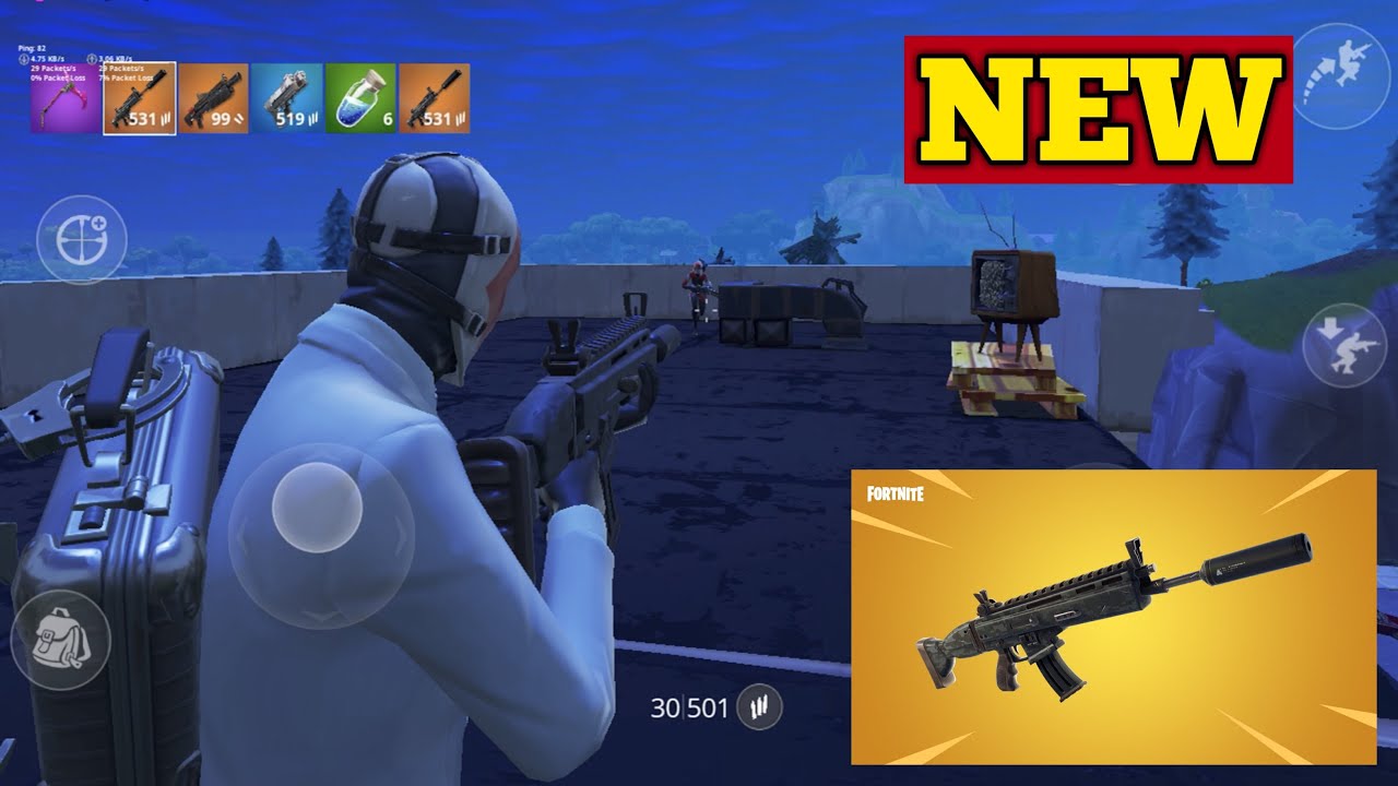 *NEW* SUPPRESSED SCAR GAMEPLAY in FORTNITE MOBILE