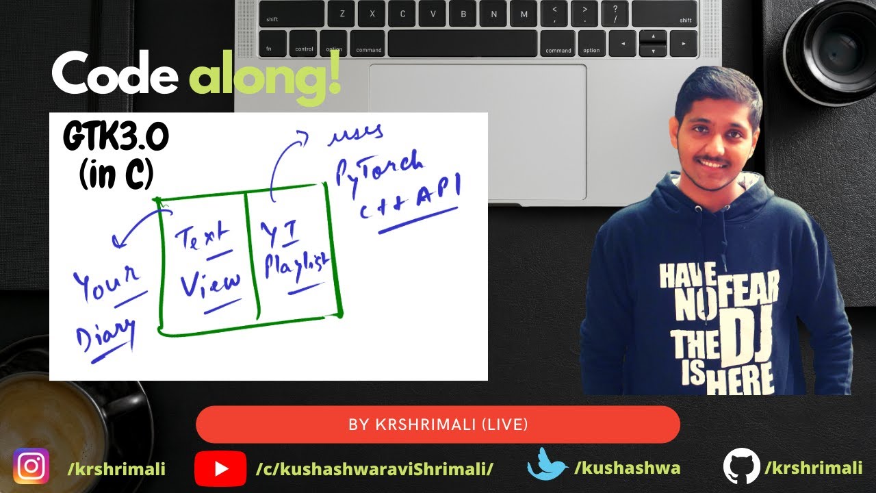 Code Along | Building an app using GTK3.0 (In C/C++) | #GTK #Linux #Live | KRS GitHub Raid
