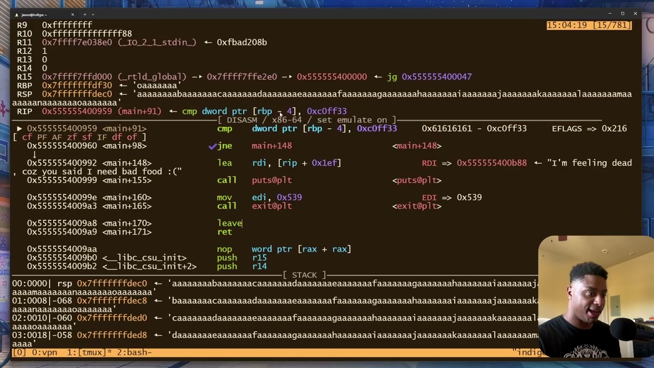 Перезапись переменных стека - pwn102 | Пошаговое руководство по PWN101 от TryHackMe