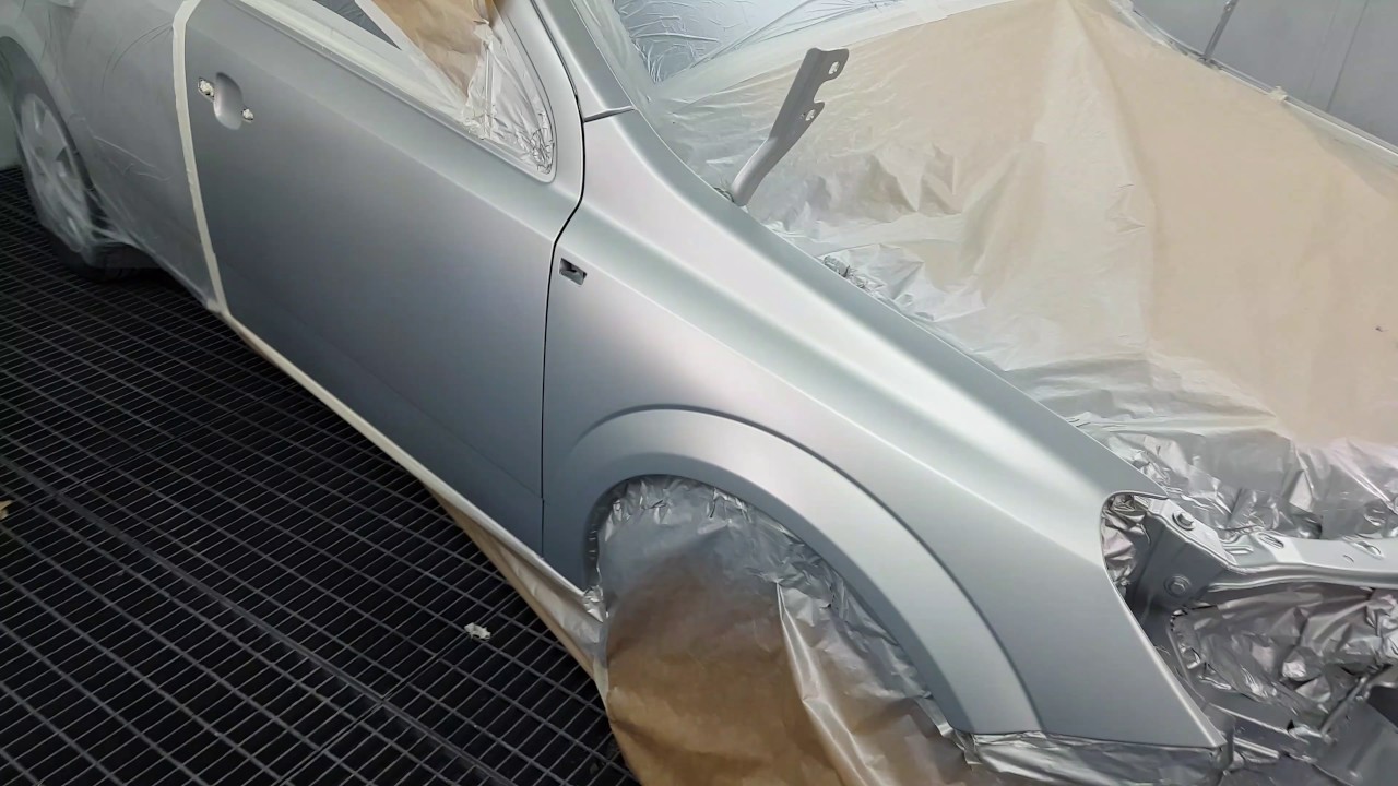 Glasurit 55 line. How paint metalic. Как красить металиком и переходом Iwata Ls400, 1 слой лака