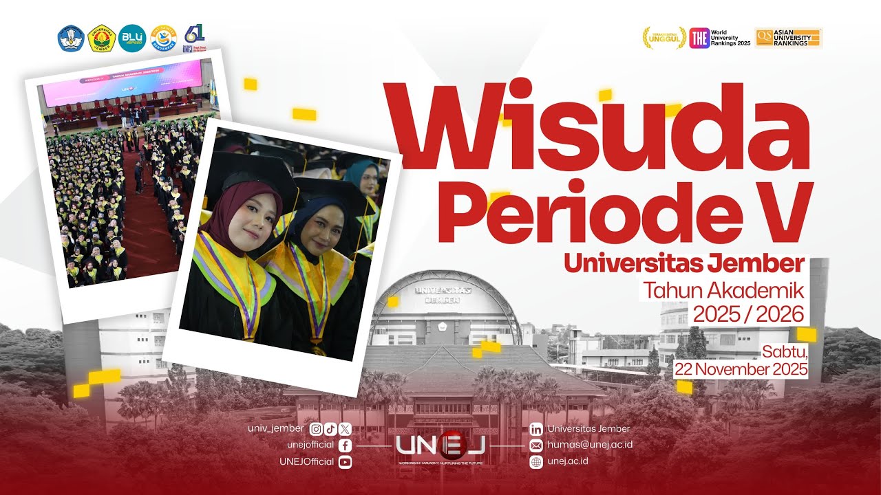 Wisuda Periode V Tahun Akademik 2025/2026 Universitas Jember