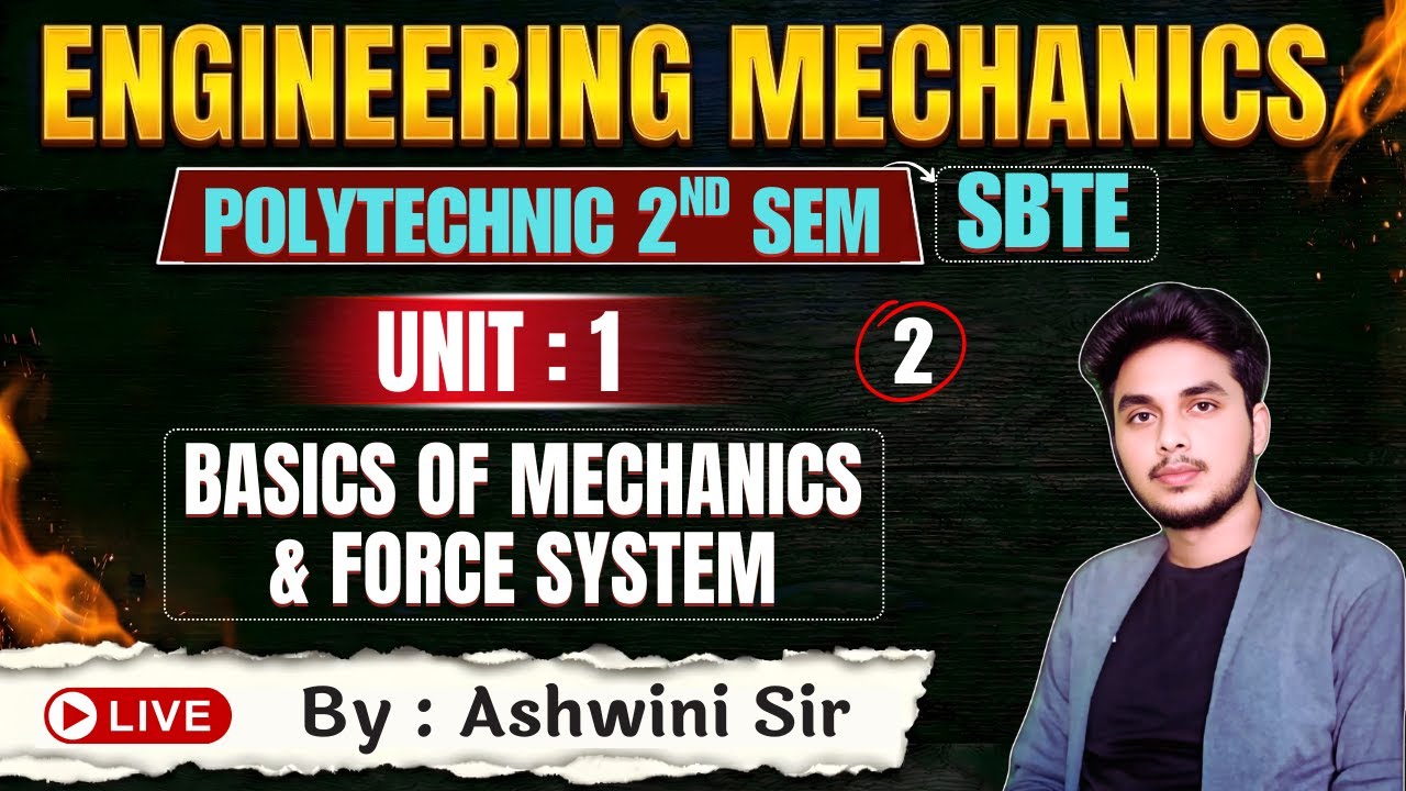 🔥Engineering Mechanics | Lec-2 | SBTE Bihar Polytechnic 2nd Semester | By-Ashwini Sir