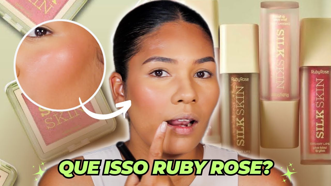 NOVA LINHA DA RUBY ROSE - TESTEI BLUSHES, ILUMINADOR, BATOM E GLOSS.