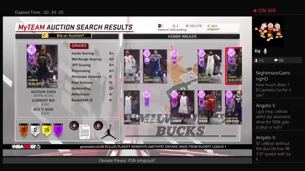 Live Sniping - How To Snipe NBA 2K18 - Diamond CP3