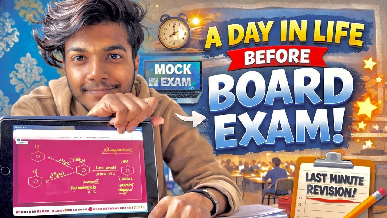 *A Day In My Life Before Boards Exam* 📚12th Grader Student🌱 Board Exams 