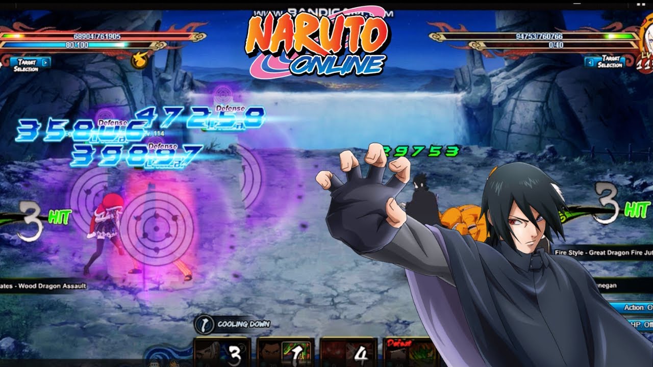 Naruto Online - Low Power Sasuke Uchiha [Sasuke Shinden] ALMOST DESTROYING High Power Players?!
