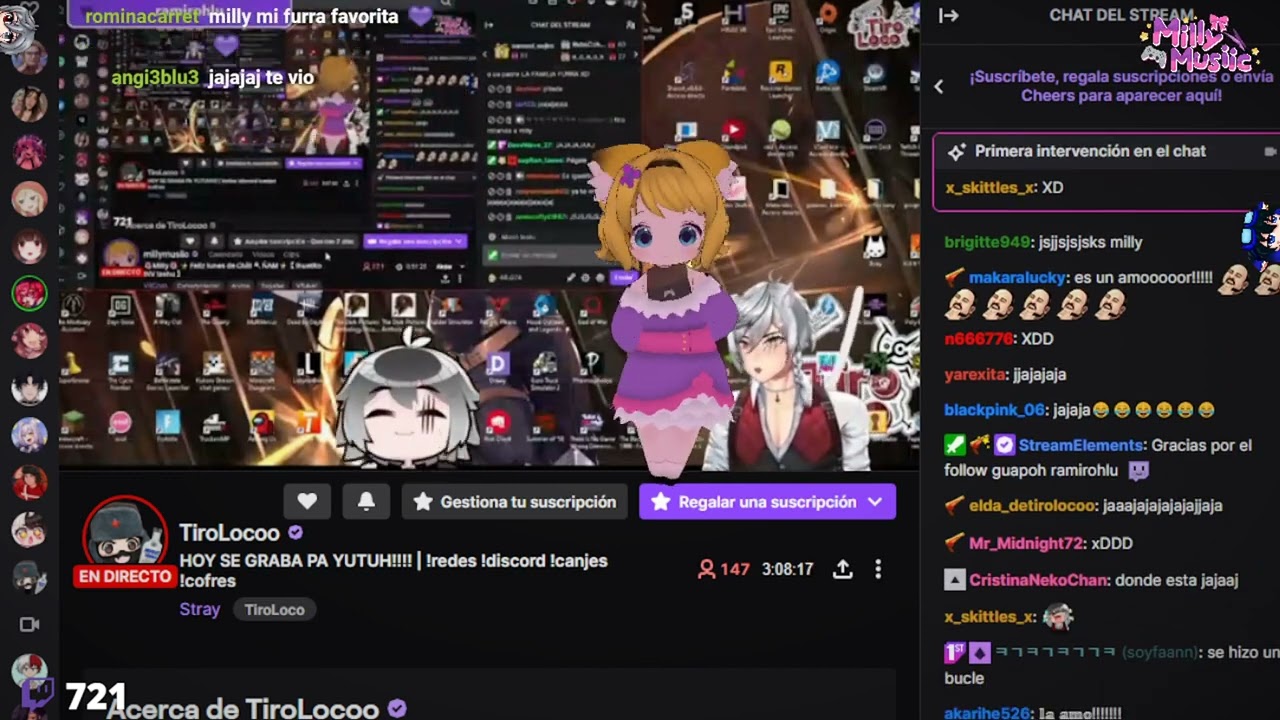 😂 Tiroloco atrapa a milly viendo su stream 🤣