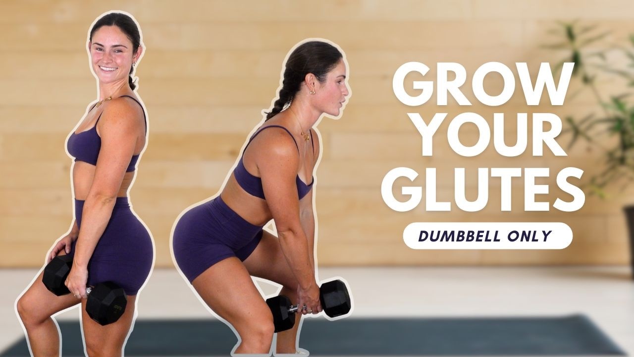 At Home Dumbbell Workout to Grow Your Glutes! || Dumbbell Booty Workout