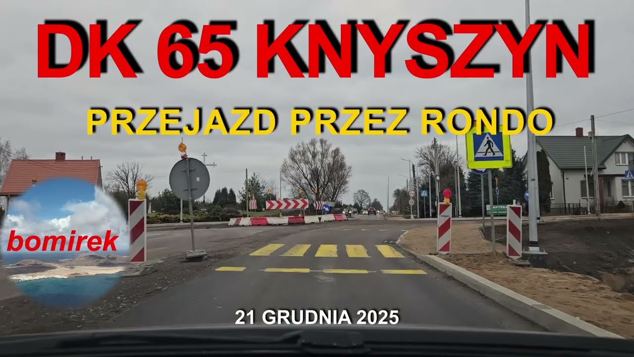 Przejazd przez rondo w Knyszynie (tymczasowe - bez ruchu wahadłowego) z @agatabodkuchni #387