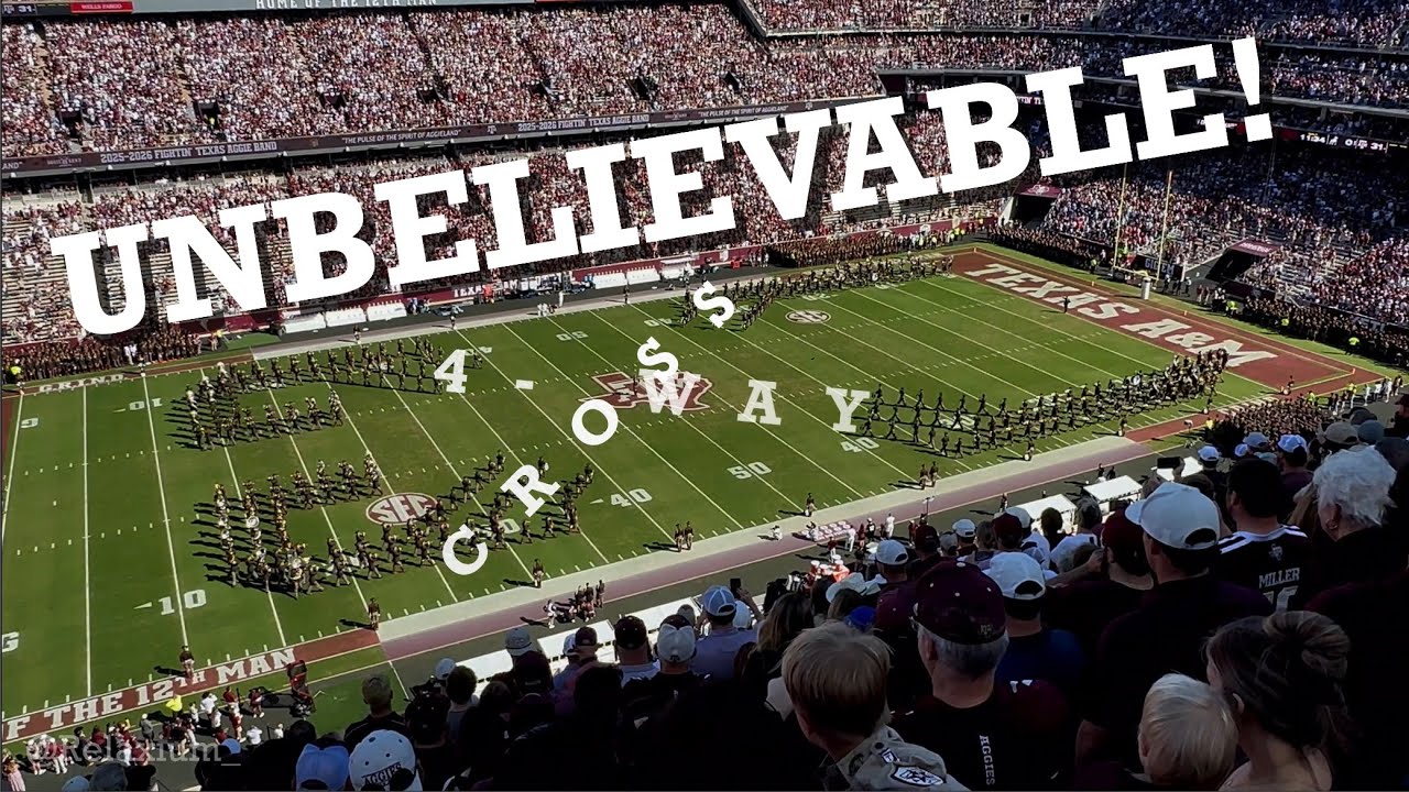 The Fightin’ Texas Aggie Band Halftime Drill College Football