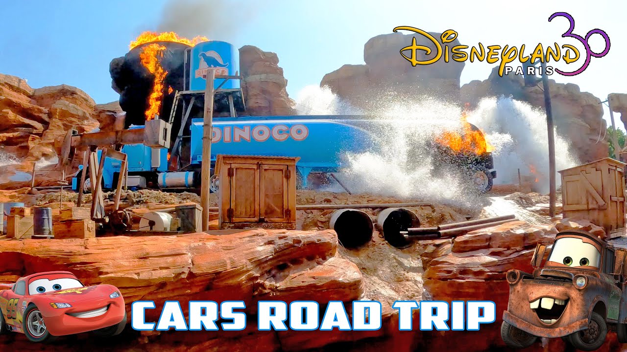 Disney's Cars Road Trip On Ride at Disneyland Paris (Sept 2022) [4K]