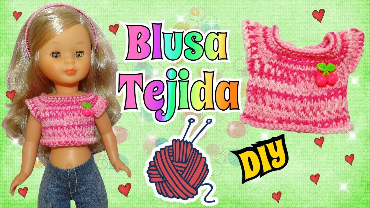 Como tejer una blusa para Nancy Tutorial 2 agujas DIY facil