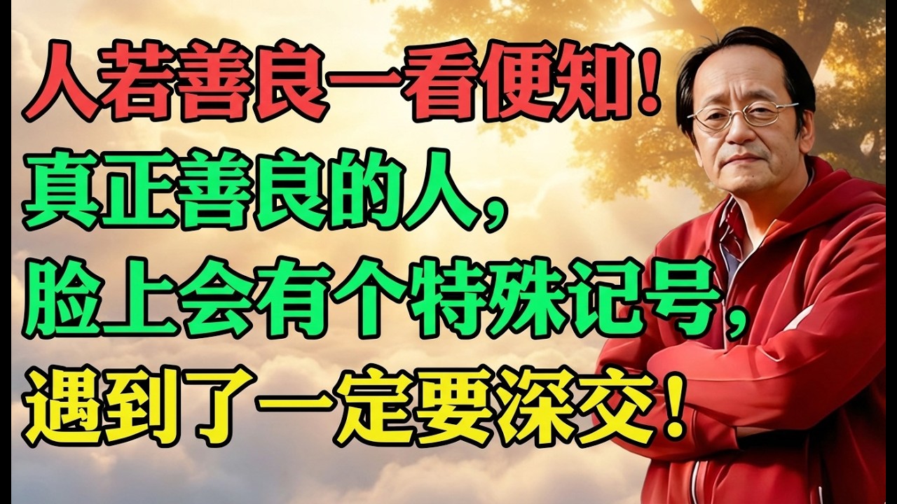 倪海厦：人若善良一看便知！真正善良的人，脸上会有个特殊记号，遇到了一定要深交！#倪海厦 #易经 #心灵暖流 #国学智慧 #因果 #命理 #修行 #积德行善 #面相 #改运