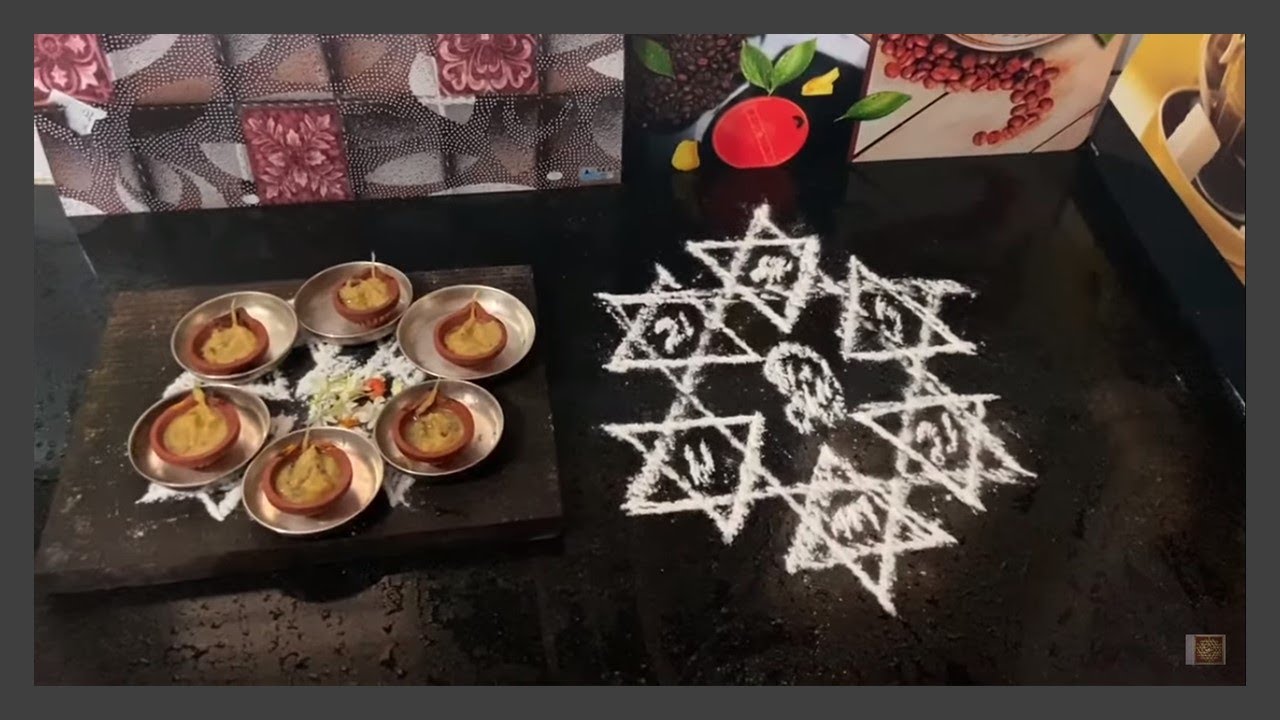 Saravana Bhava Kolam - Rangoli for Lord Murugan