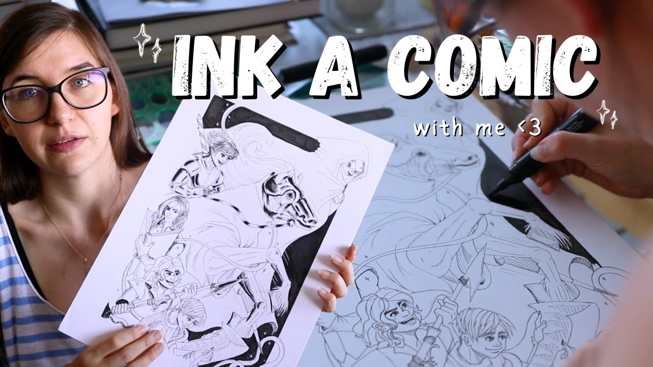 My inking Process| Inking a comic page ✍🏻
