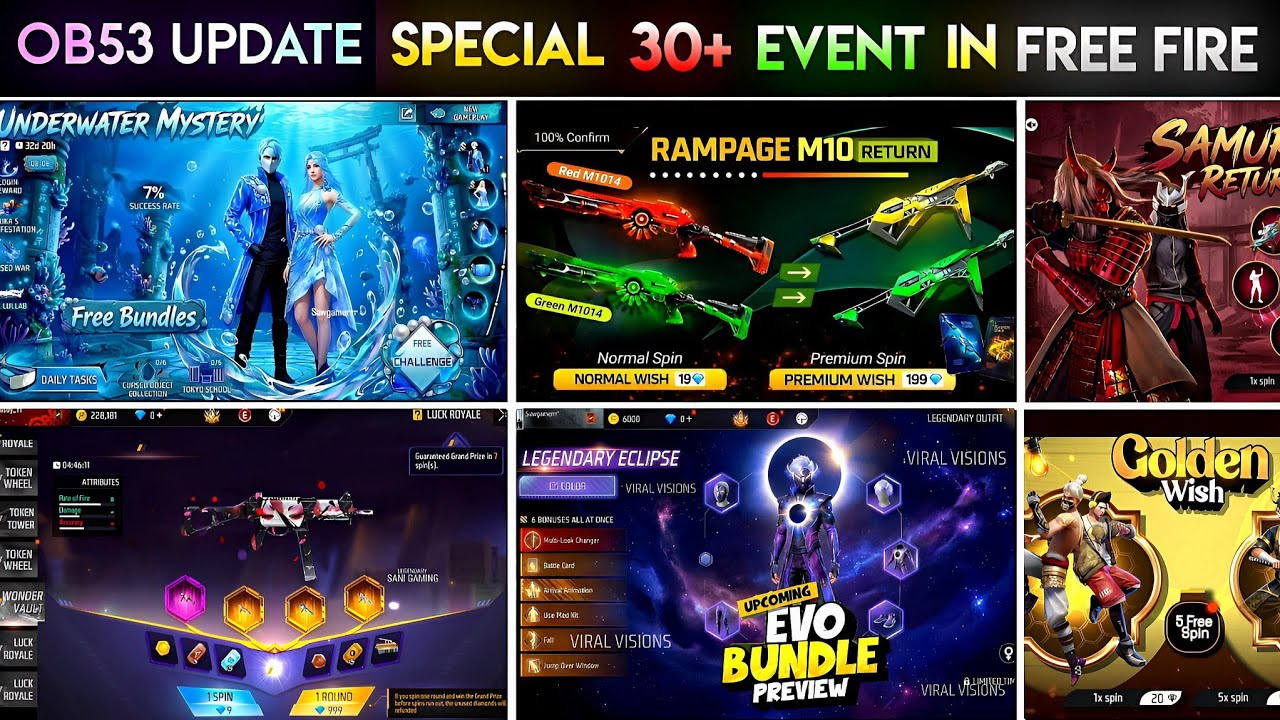 Upcoming Events in Free Fire 🤯🥳| Free Fire New Event | Ff New Event | New Event Ff