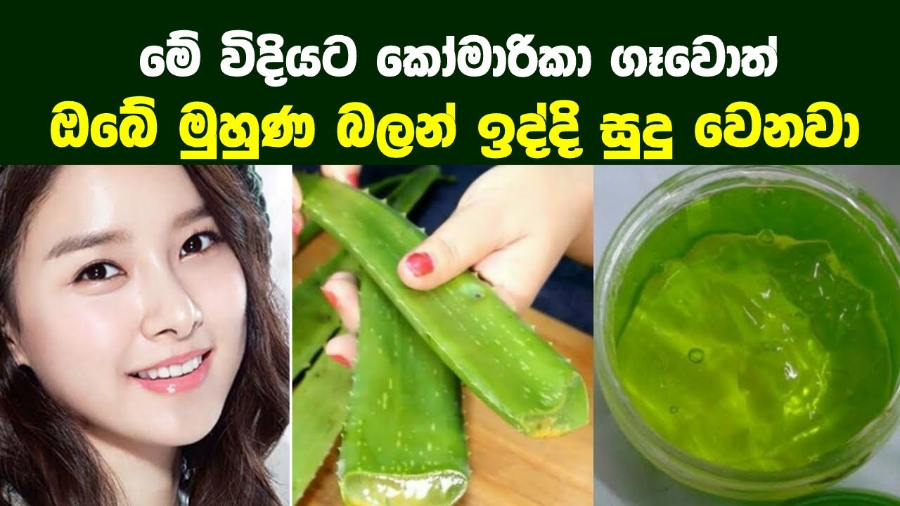 කෝමාරිකා වලින් මුහුණ සුදු කරගන්න පුළුවන් ක්‍රම 07ක් - 07 Benefits of Aloe Vera for Skin