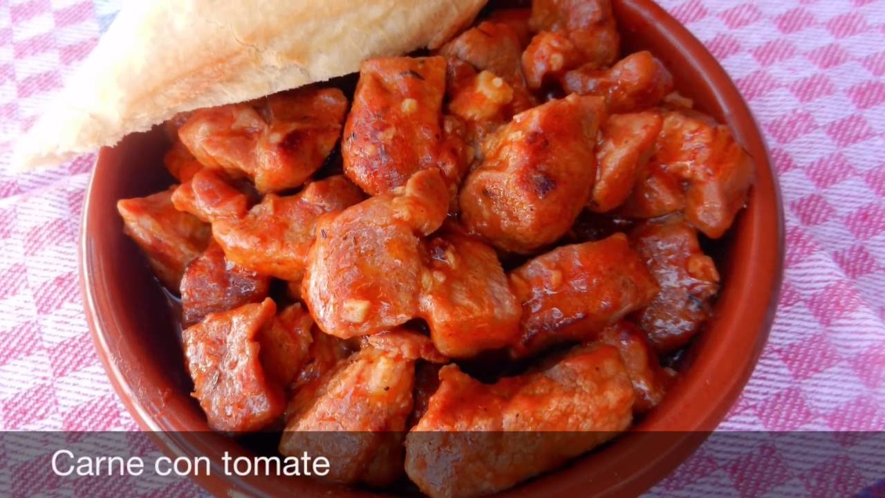 CARNE con TOMATE &iexcl;&iexcl;Receta tradicional!!