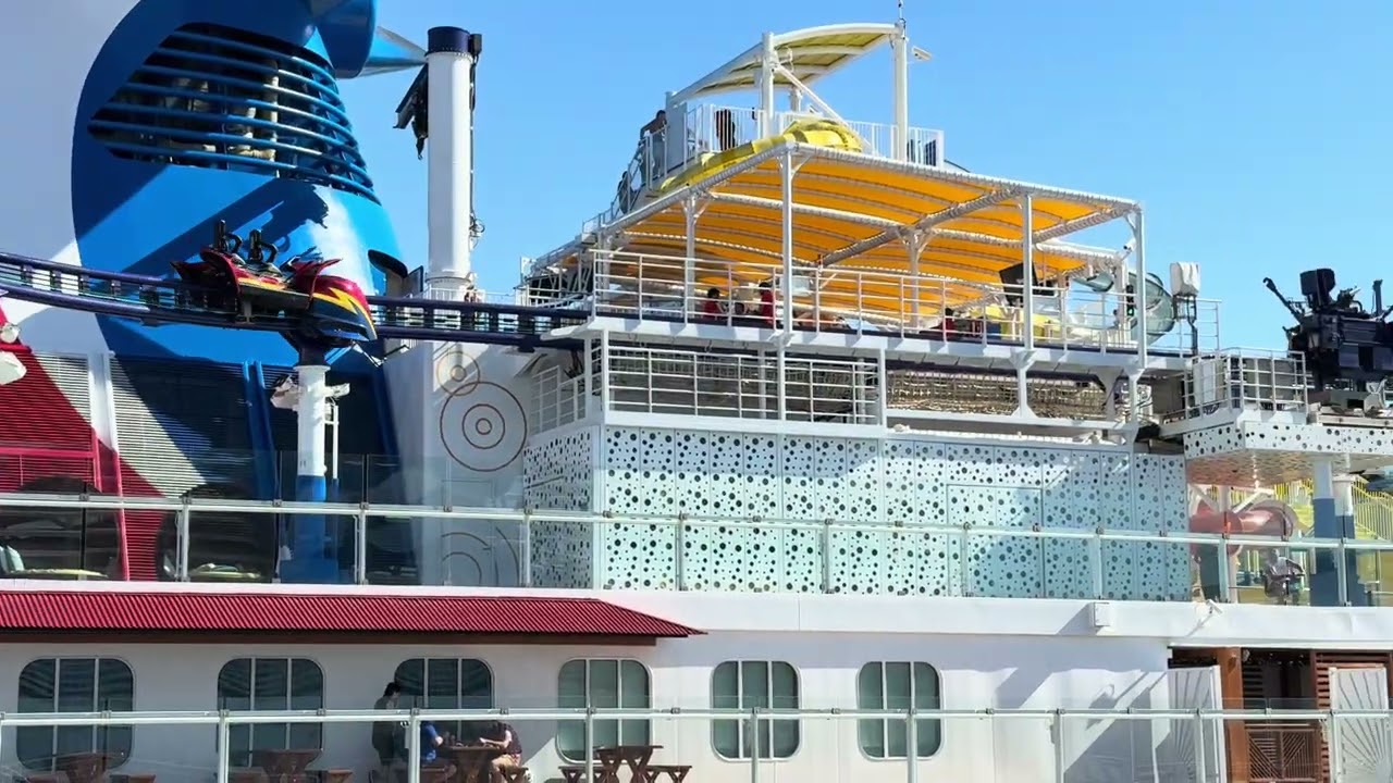 Carnival Mardi Gras roller coaster in amber cove Dominican Republic 