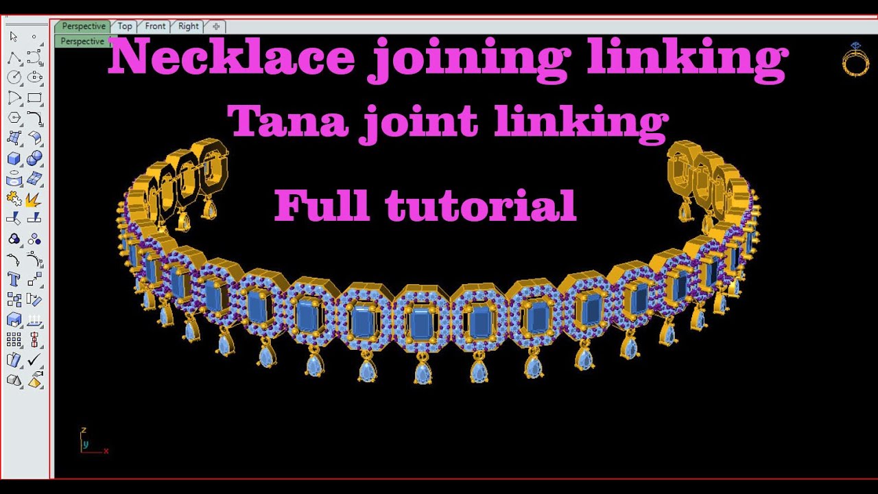#tana_join_linking #necklace_joint_linking #necklace #rhinoceros #cad #jwellery #matrix  #3d