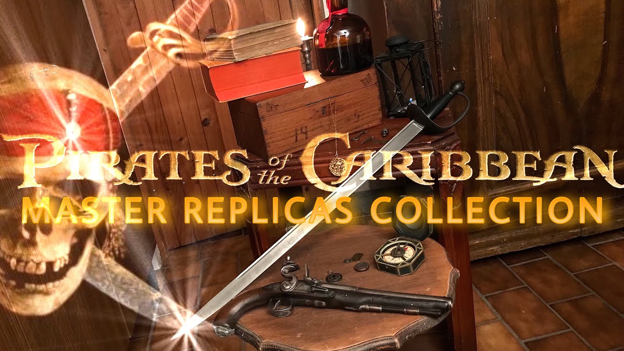 PIRATES OF THE CARIBBEAN MASTER REPLICAS COLLECTION - Jack Sparrow Flintlock Pistol, Sword & Compass