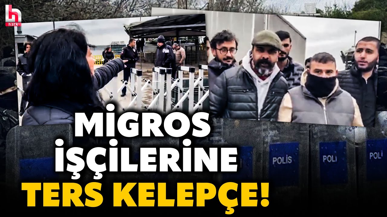 HEP AYNI ZULÜM! Günlerdir direnen Migros işçilerine ters kelepçe! İşte o utanç anları...