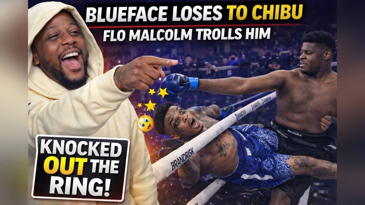 Blueface Knocked Out The Ring By Chibu — Flo Malcolm Trolls Him After BrandRisk Fight