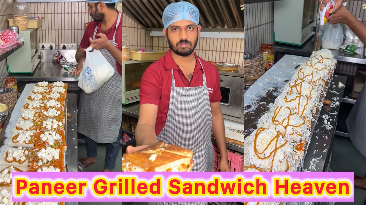 😍🔥 Paneer Grilled Sandwich Heaven! Bulk Making ASMR Style 🤩🧀 Street Food Magic 😱🔥